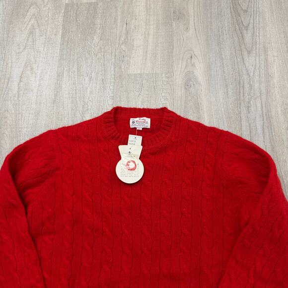Lady Clansman Sweater Women’s Large Red 100% Scottish Shetland Wool Bermuda NEW - Picture 2 of 8